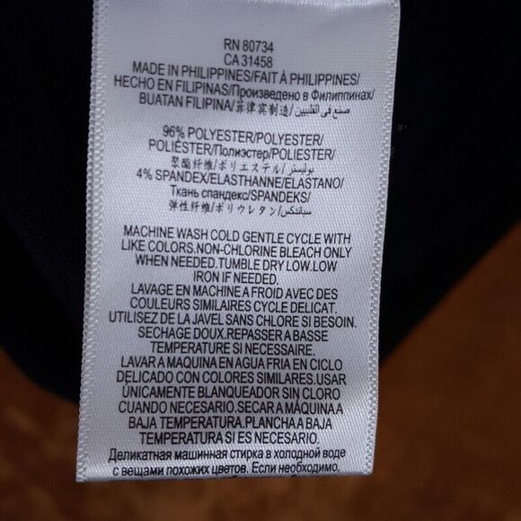 BCBG Womens Dress Small Black Shift Bell Sleeve Keyhole LBD Jersey Stretch - Picture 7 of 8